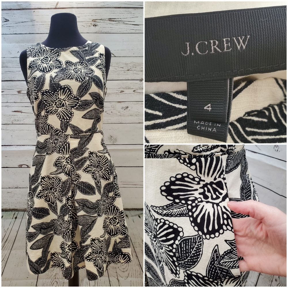 J Crew floral dress w/pockets